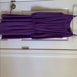 Shoulder less silk dress